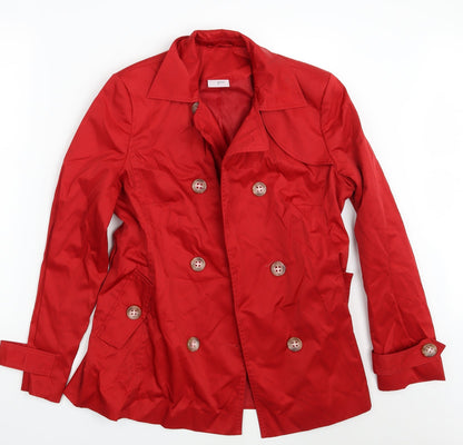 Ethel Austin  Womens Red   Overcoat Coat Size 12