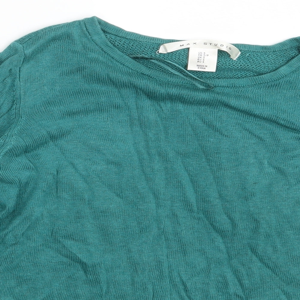 Womens UK Size S Max Studio Green Pullover Jumper