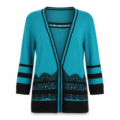 Casamia Womens Blue Striped Pullover Jumper Size M
