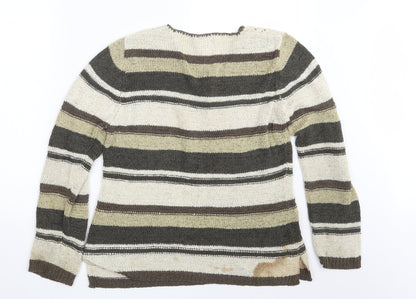 Womens UK Size 16 Papaya Multicoloured Pullover Jumper