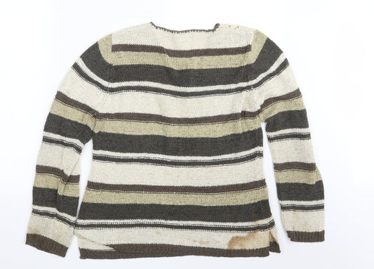 Womens UK Size 16 Papaya Multicoloured Pullover Jumper