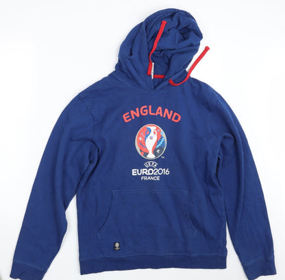 Euro 2016 Mens Blue   Pullover Hoodie Size M  - England Euro 016