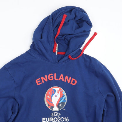 Euro 2016 Mens Blue   Pullover Hoodie Size M  - England Euro 016