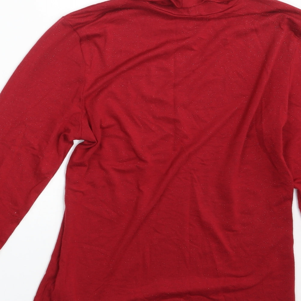 Womens UK Size 12 M&S Red Basic T-Shirt