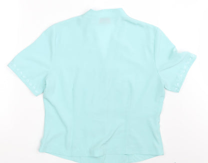 Womens UK Size 14 Riddella Green Basic Button-Up