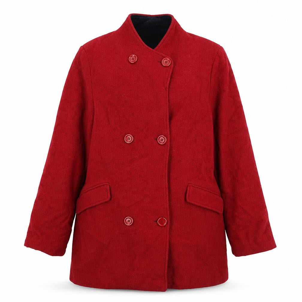 Womens UK Size 16 EWM Red Overcoat
