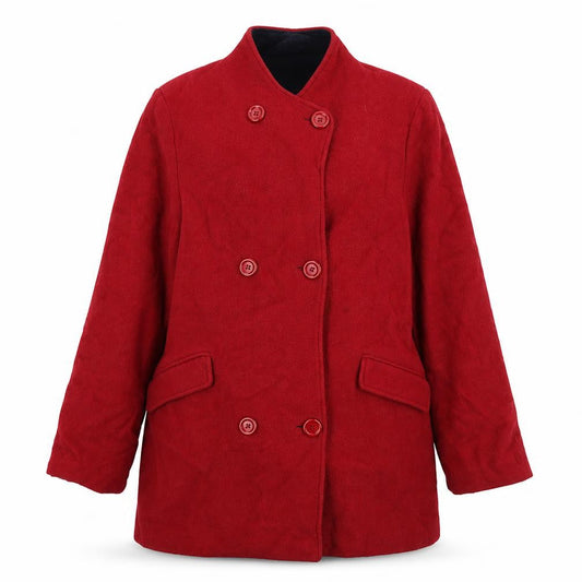 Womens UK Size 16 EWM Red Overcoat