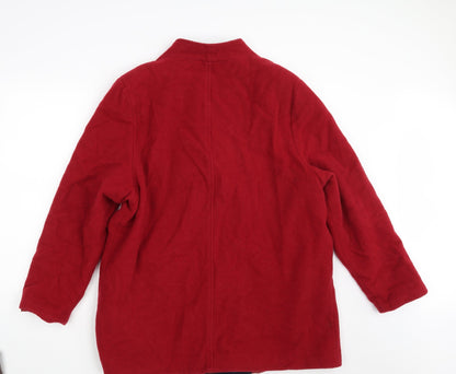 Womens UK Size 16 EWM Red Overcoat