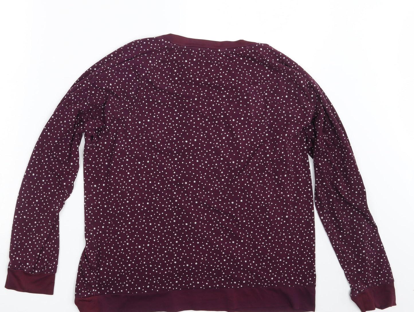 LOVE TO LOUNGE Womens Purple Spotted  Pullover Sweatshirt Size 10