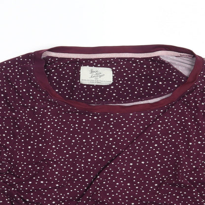 LOVE TO LOUNGE Womens Purple Spotted  Pullover Sweatshirt Size 10