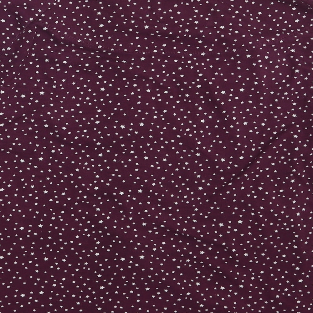 LOVE TO LOUNGE Womens Purple Spotted  Pullover Sweatshirt Size 10