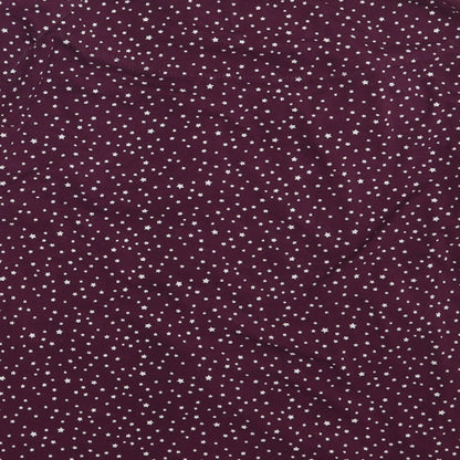 LOVE TO LOUNGE Womens Purple Spotted  Pullover Sweatshirt Size 10
