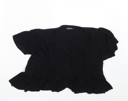 Womens UK Size 8 Papaya Black Shrug Jumper