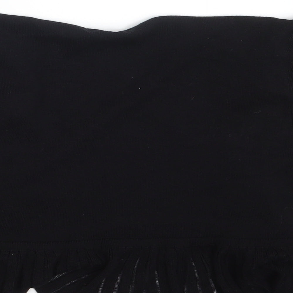 Womens UK Size 8 Papaya Black Shrug Jumper