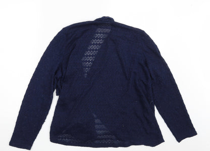 Womens UK Size M Oasis Blue Wrap Jumper