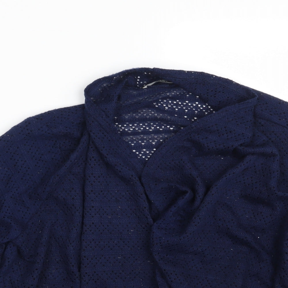 Womens UK Size M Oasis Blue Wrap Jumper