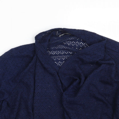 Womens UK Size M Oasis Blue Wrap Jumper