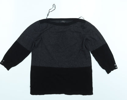 Womens UK Size 10 Papaya Black Pullover Jumper