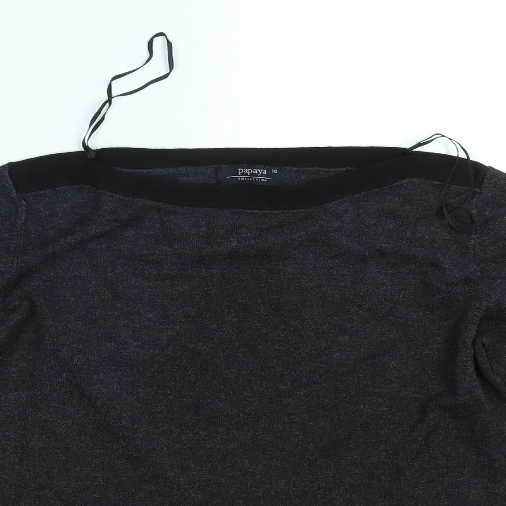 Womens UK Size 10 Papaya Black Pullover Jumper