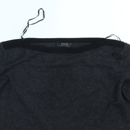 Womens UK Size 10 Papaya Black Pullover Jumper