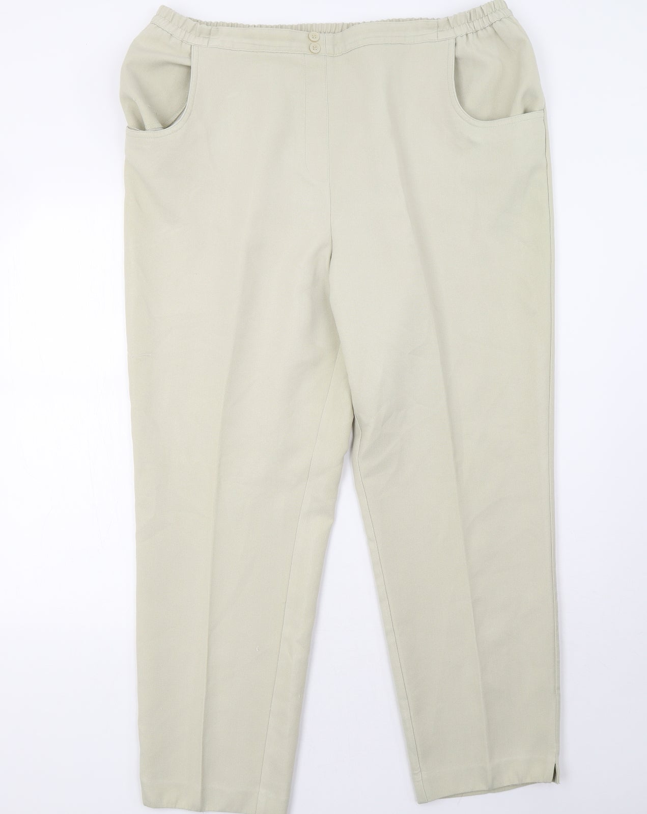 Womens UK Size 20 Marks and Spencer Regular Fit  Beige Trousers