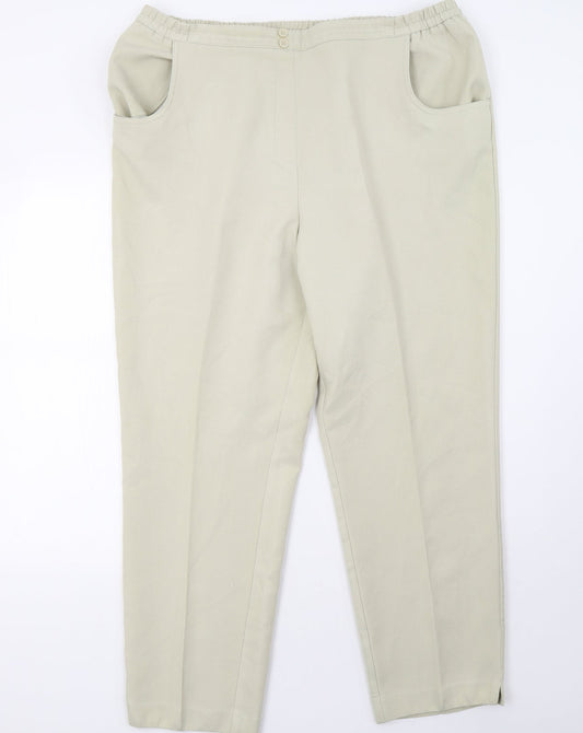 Womens UK Size 20 Marks and Spencer Regular Fit  Beige Trousers