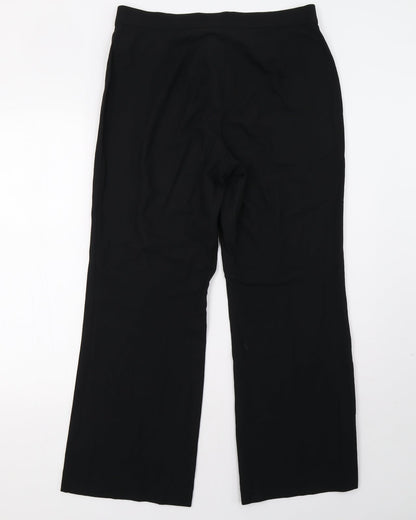 Womens UK Size 14 Marks and Spencer Regular Fit  Black Trousers