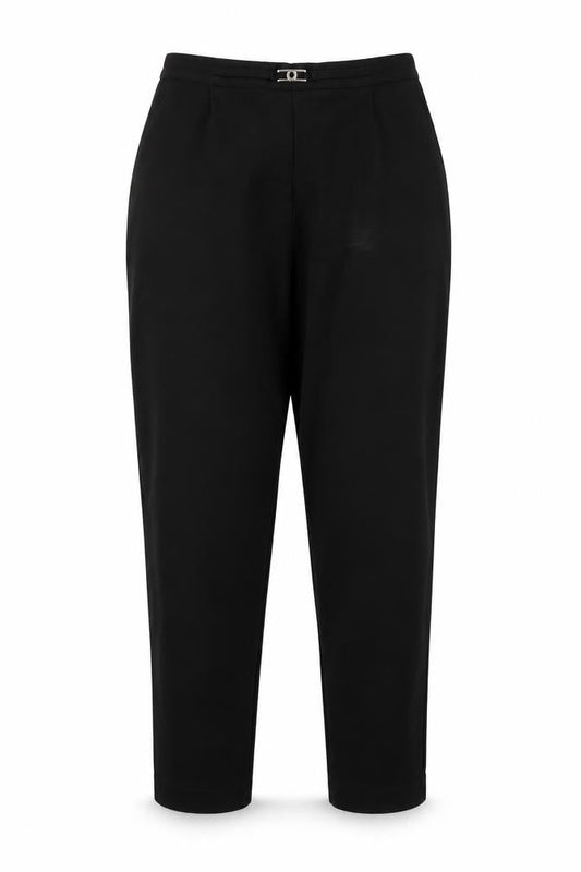 Womens UK Size 12 Classic Regular Fit  Black Trousers