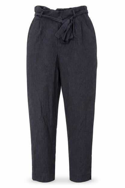 Front view of New Look women’s blue trousers, size UK 10, 28-inch leg