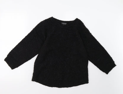 Topshop Womens Black   Pullover Sweatshirt Size 8