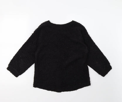 Topshop Womens Black   Pullover Sweatshirt Size 8