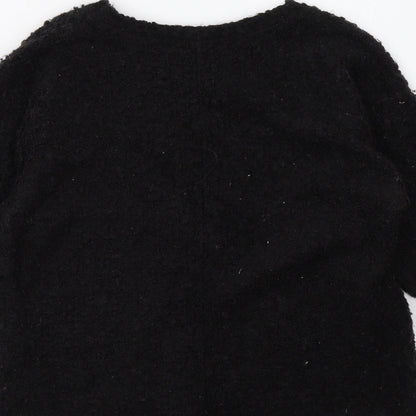 Topshop Womens Black   Pullover Sweatshirt Size 8
