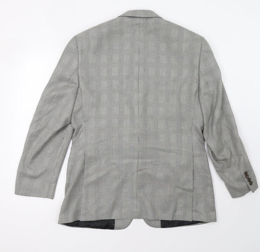 green woods Womens Grey Check  Jacket Blazer Size 40
