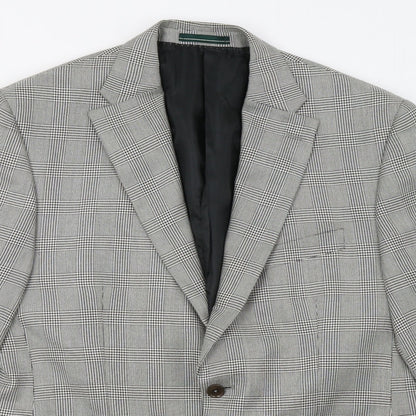 green woods Womens Grey Check  Jacket Blazer Size 40