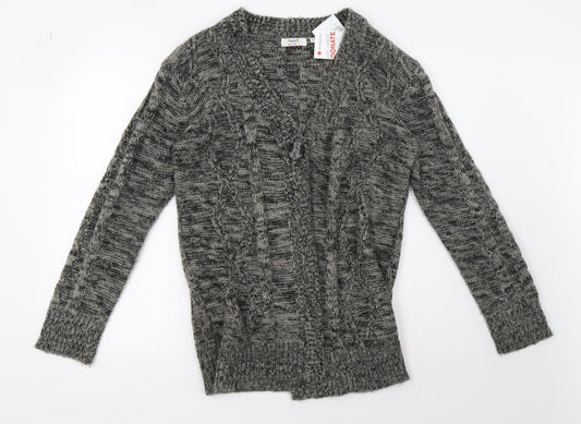 Womens UK Size L happit Grey Cardigan Jumper