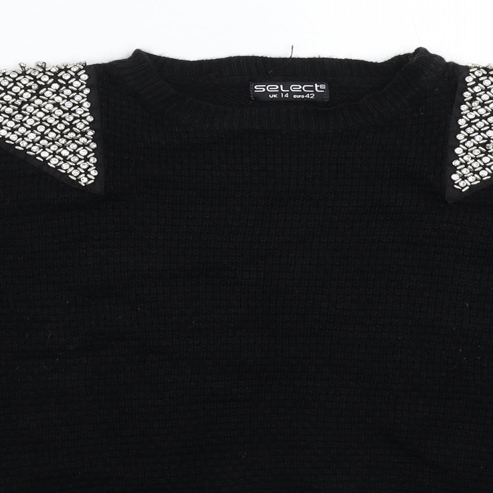 Womens UK Size 14 Select Black Pullover Jumper