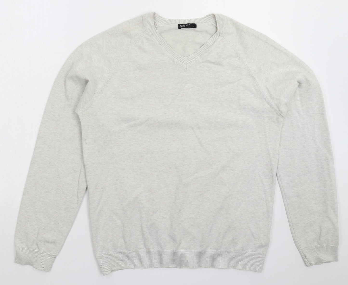 Cedar Wood State Mens Grey  Knit Pullover Jumper Size L