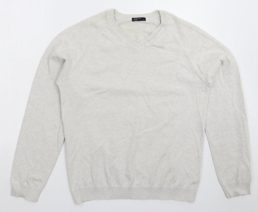 Cedar Wood State Mens Grey  Knit Pullover Jumper Size L