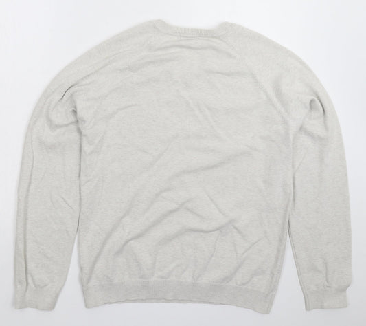 Cedar Wood State Mens Grey  Knit Pullover Jumper Size L