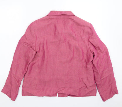 Marks and Spencer Womens Pink   Jacket Blazer Size 14