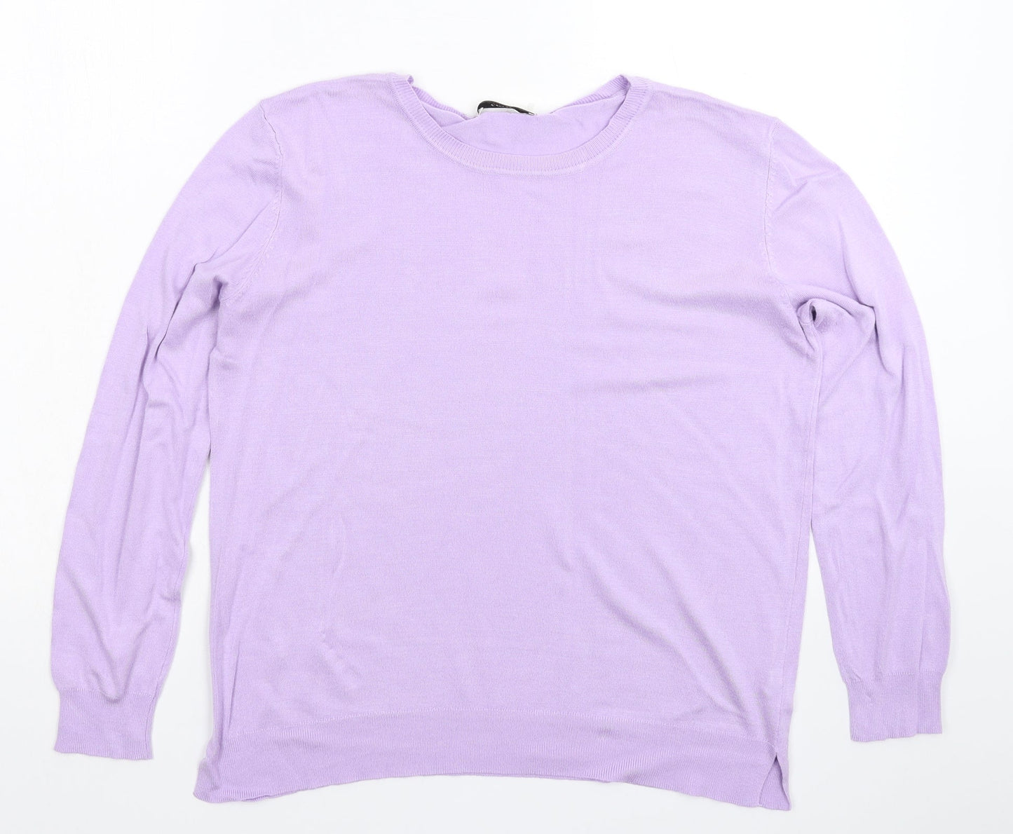 George Womens Purple  Knit Pullover Jumper Size 14