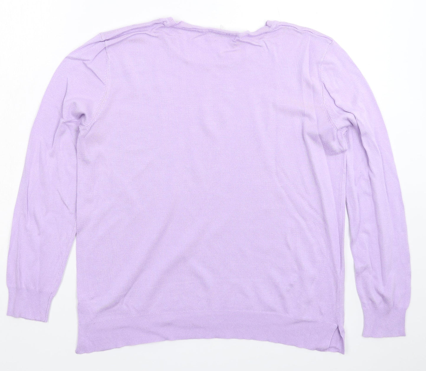 George Womens Purple  Knit Pullover Jumper Size 14