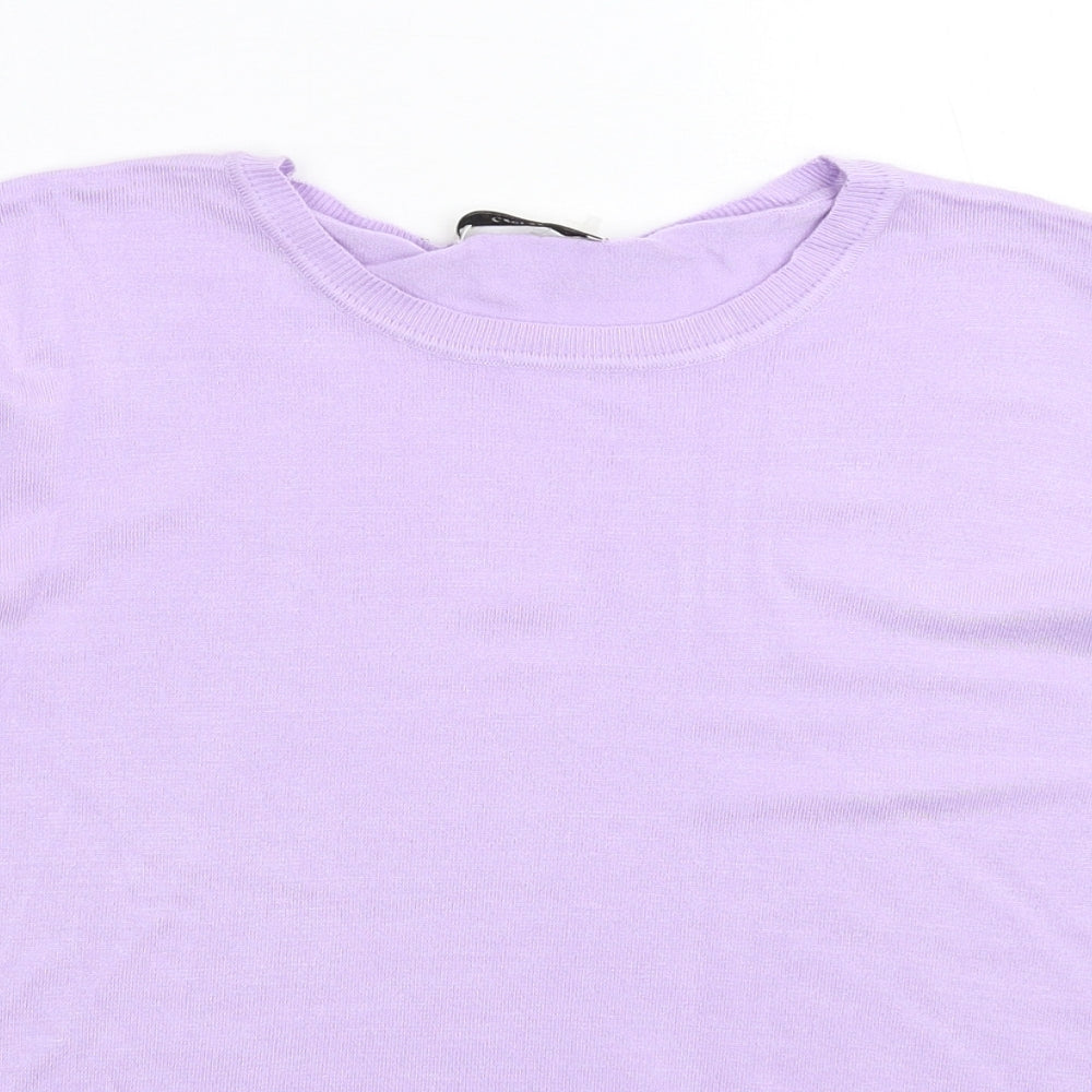 George Womens Purple  Knit Pullover Jumper Size 14