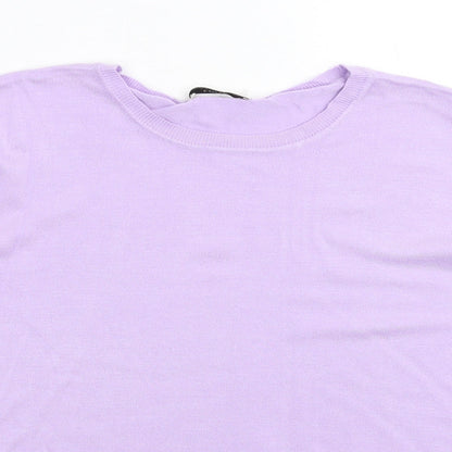 George Womens Purple  Knit Pullover Jumper Size 14