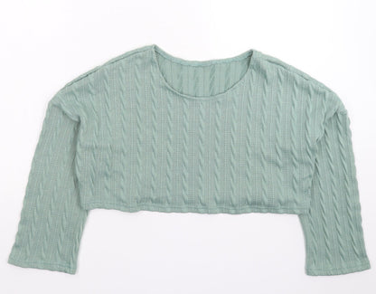 SheIn Womens Green  Knit Pullover Jumper Size M  - Crop