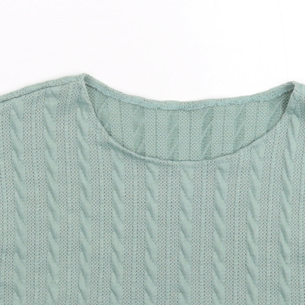SheIn Womens Green  Knit Pullover Jumper Size M  - Crop