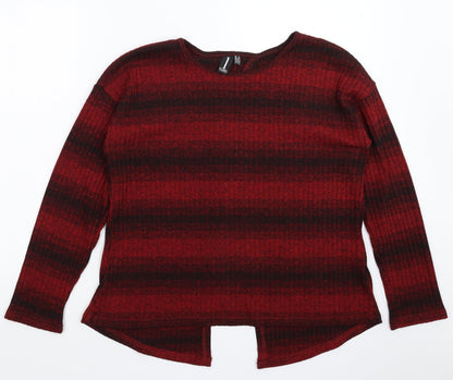 Izabel Womens Red  Knit Pullover Jumper Size 14