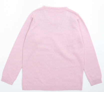 Womens UK Size 18 Daxon Pink Pullover Jumper