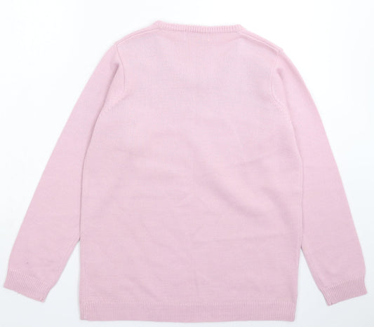 Daxon Womens Pink  Knit Pullover Jumper Size 18