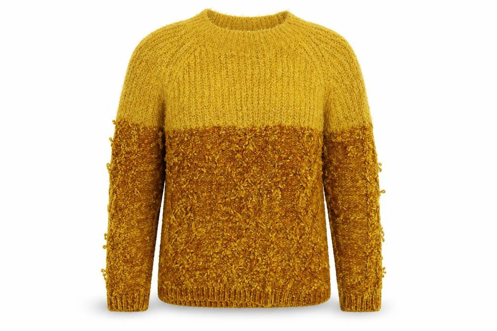 Womens UK Size S Papaya Yellow Pullover Jumper